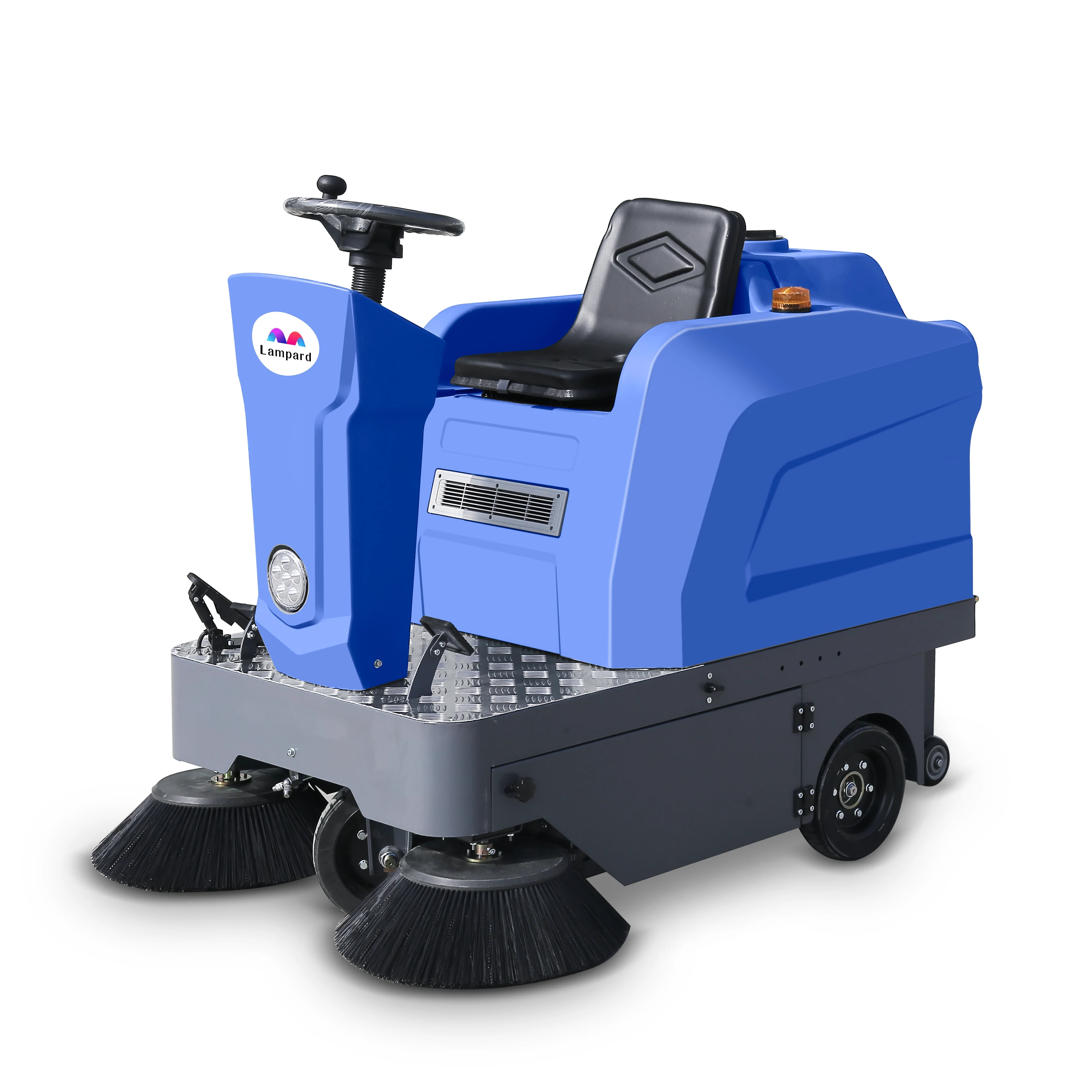 Driving Road Sweeper Ride on Electric Automatic Floor Sweeper With Spray Street Dust Vacuum Cleaner