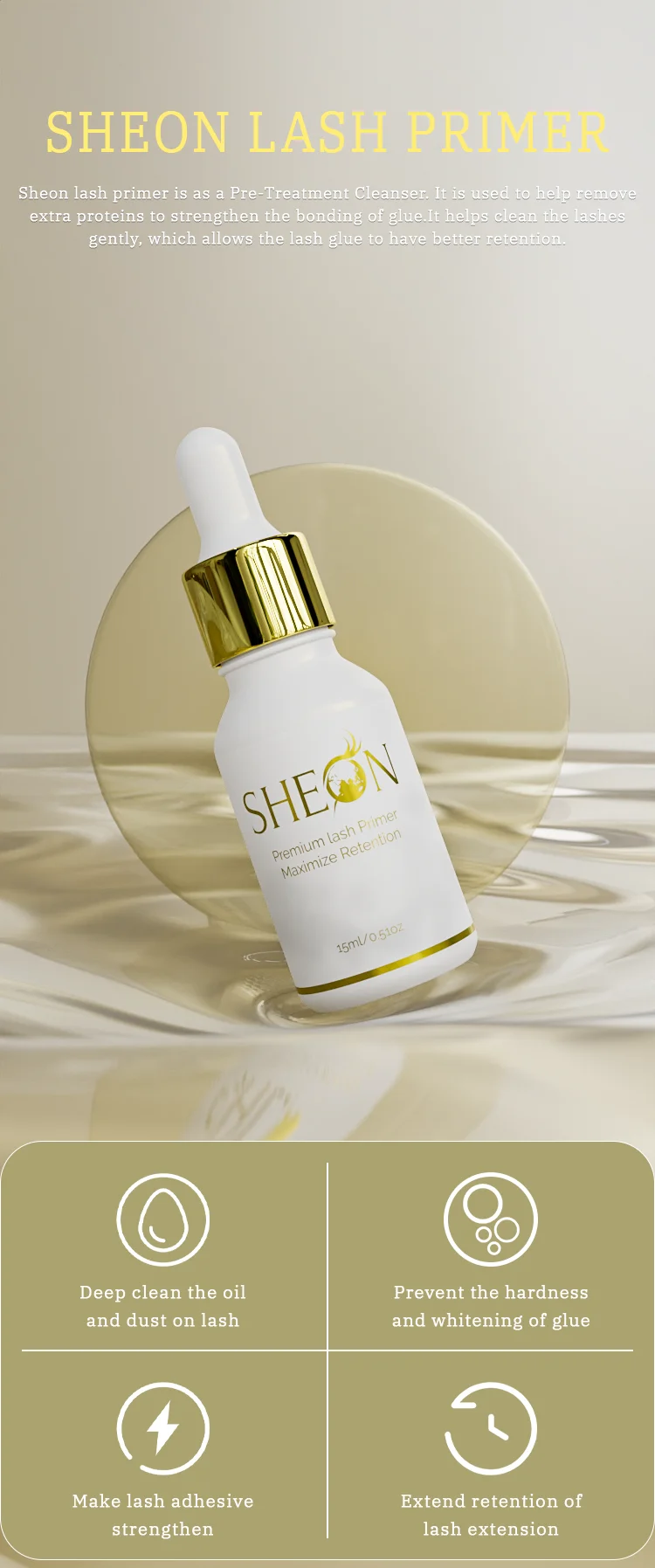 Sheon 15ml Lash Primer And Bonder Eyelash Extensions Super Bonder