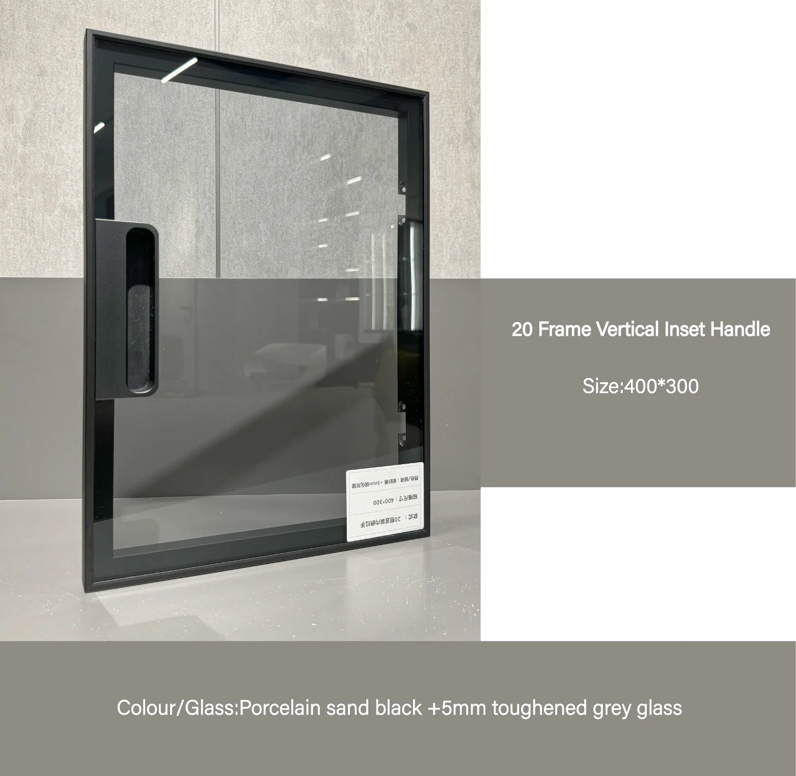 Custom glass and colors cabinet doors