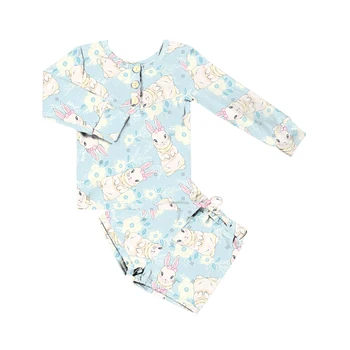 Winter New Children's Cotton Pajamas Christmas Printed Baby Girl Sleepwear Suits Wholesale Soft Children's Pajamas Suit