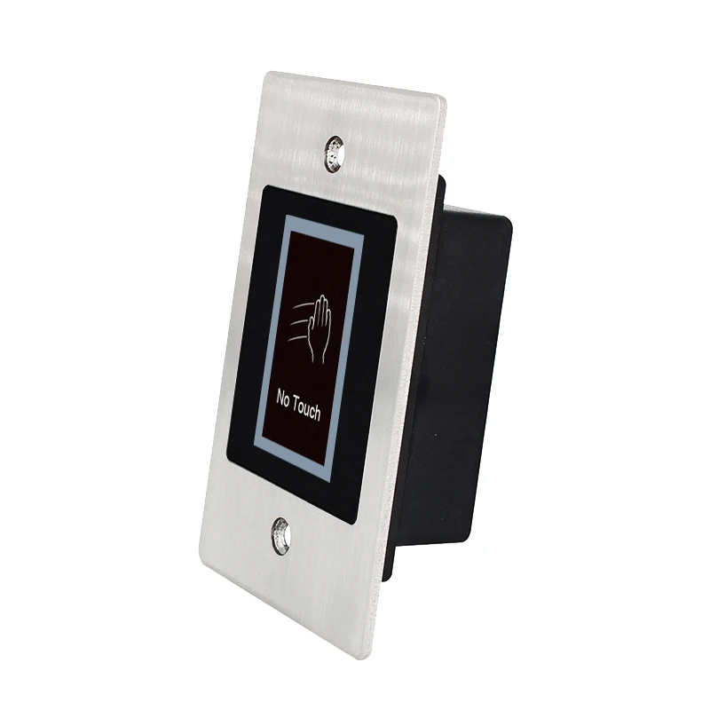 IP66 Waterproof Stainless Steel Embedded No Touch Push Exit Button Door Release with Timer Delay for Access Control