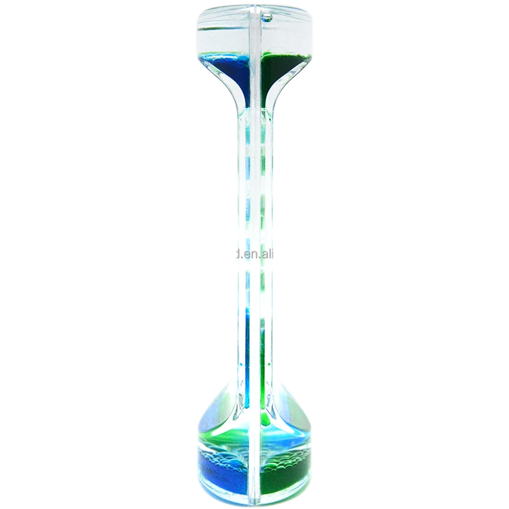Custom logo Printing Color Water Floating Acrylic Liquid Gel Hourglass