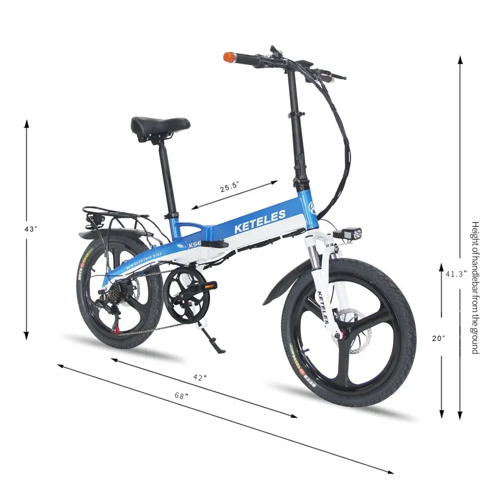 KETELES KS6 integrated wheel folding Electric Bicycle 48V 350W 10AH 20 inch wheel Folding Electric Bike