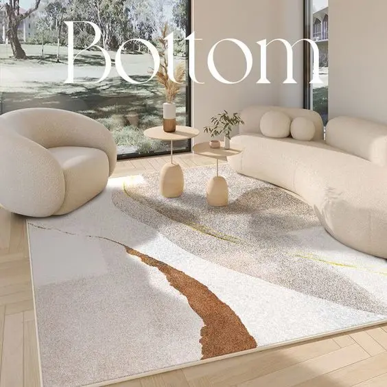 Custom Logo 3D Printed Factory Cheap Polyester Rugs Nordic Style Karpet High Quality Tapetes Para Sala Modern Line Alfombra