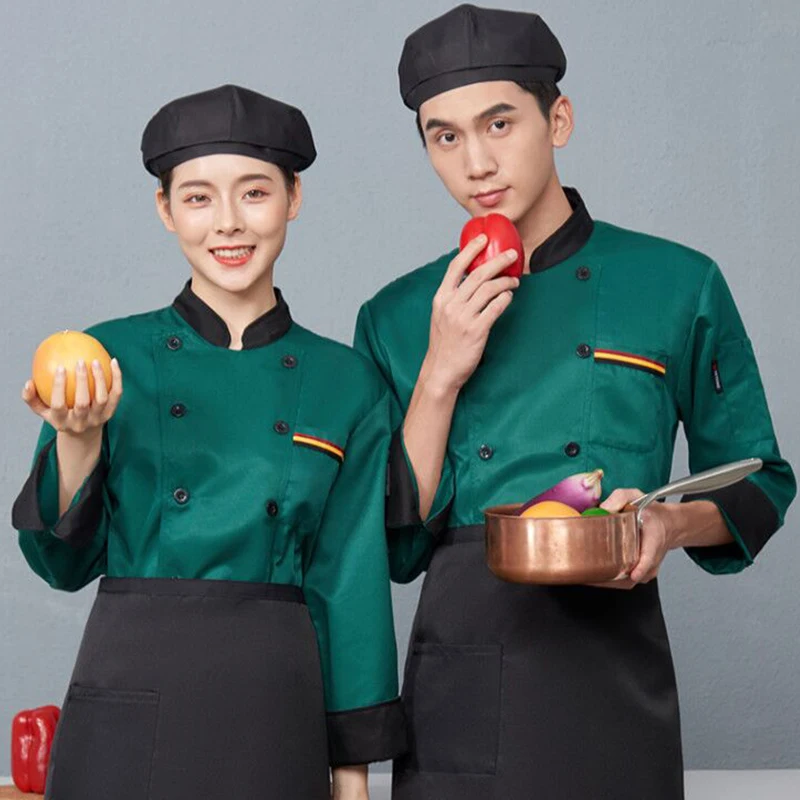 Dining Hall Kitchen Hotel Chef Work Clothes Autumn And Winter Uniform