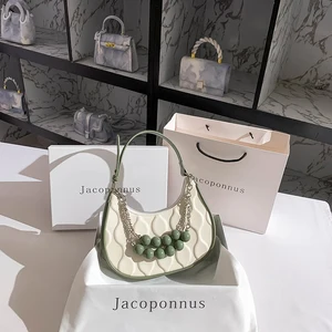 Factory Direct Sales Low Order 2026 New Fashion Custom Women's Handbag PU Leather Designer One-shoulder Half-moon Bag