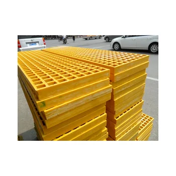 38x38x25mm Yellow Color Fiberglass Grating/anti Slip Long Lasting Frp Flooring /frp Roof Walkway Grating