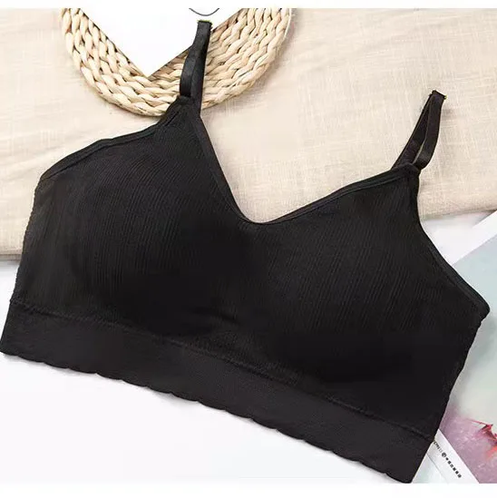 Women Fitness Yoga Seamless Cotton Sports Bra Tops With padded bra