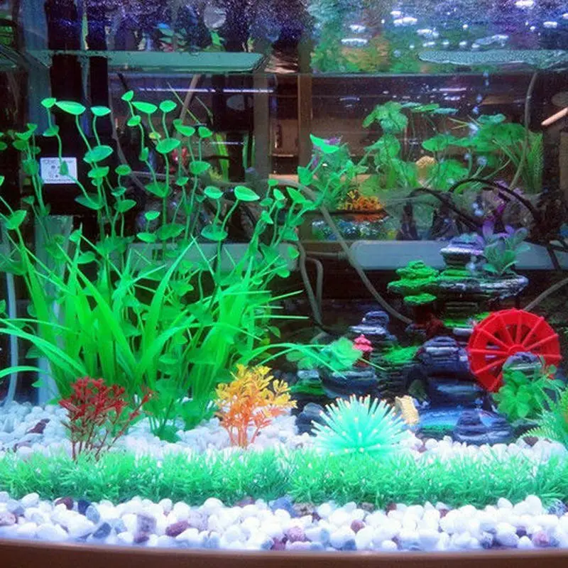 Aquarium Fish Tank  Silicone Sea Anemone Artificial Coral Ornament