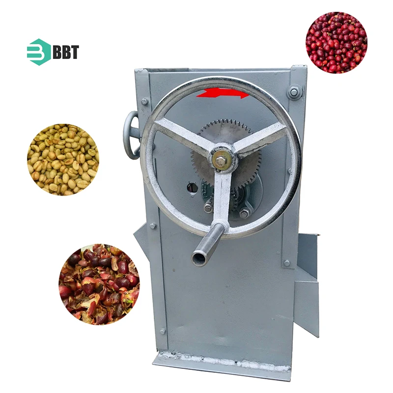 Small Coffee Bean Cracker Machine Hand Crank Coffee Cocoa Beans Skin Removing Machine Coffee Peeler