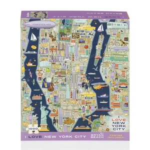 Custom Pattern Series I love New York City 1000 Pieces Brain Games Animals Jigsaw Puzzles Custom Puzzles for Kids and Adults