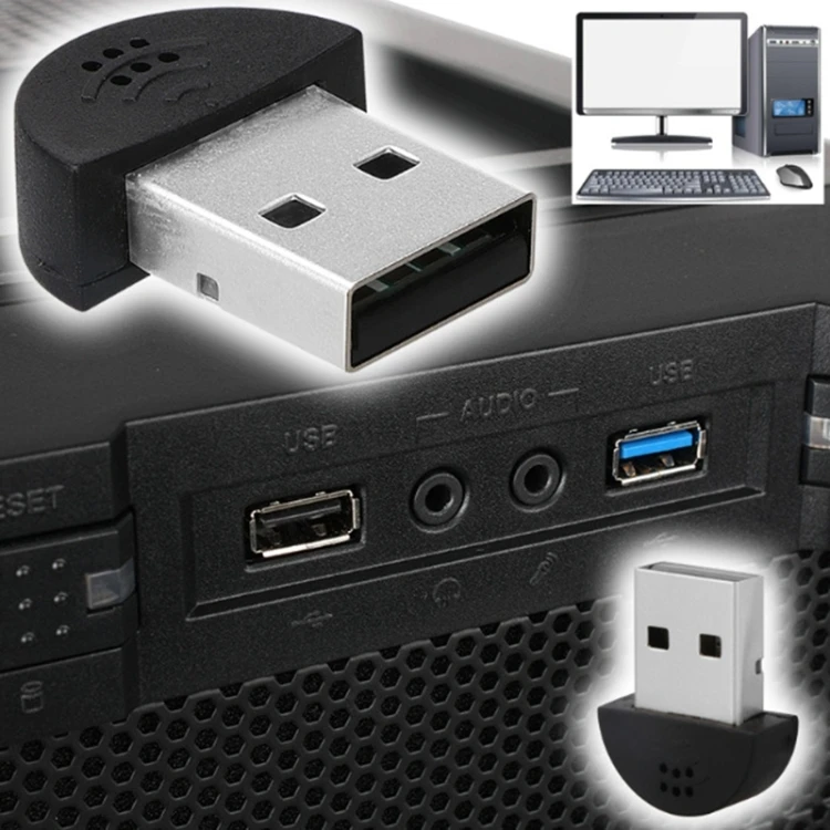 Compatible PC//Mac for la diffusion en direct Show KTV Noir etc. Portable Mic Microfone Enregistrement vocal USB Mini multim/édia portable Microphone