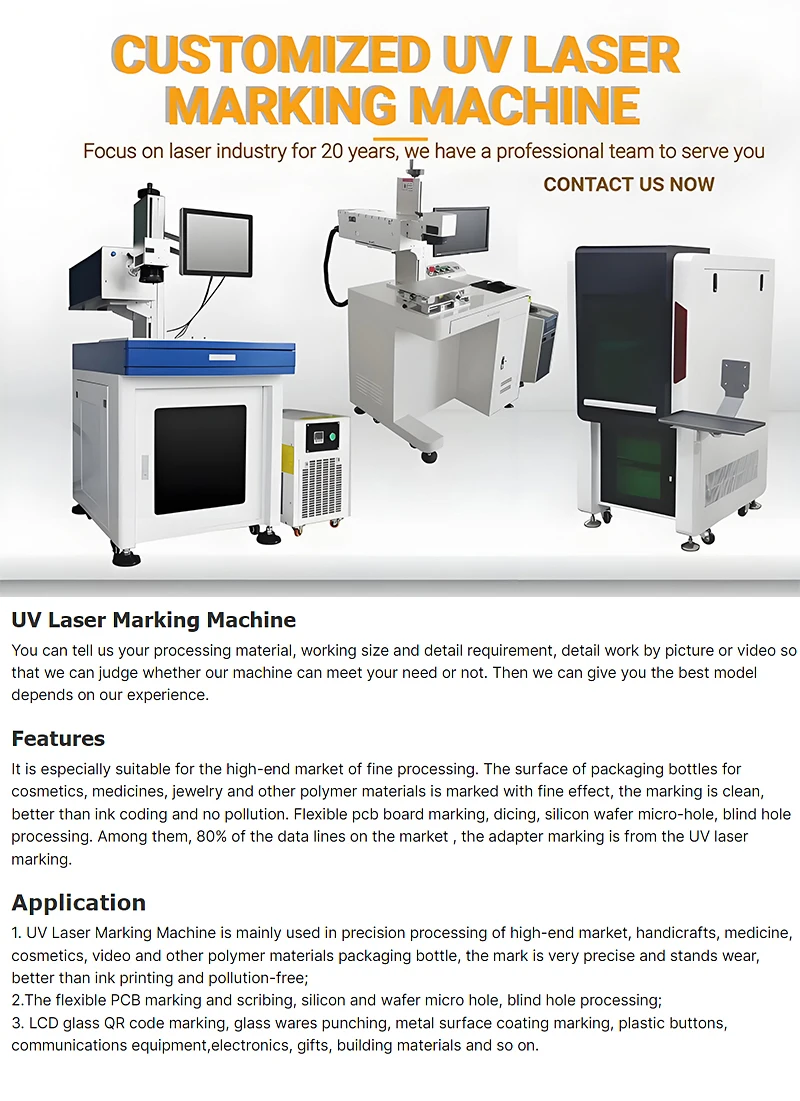 Desktop UV Laser Marking Machine Forced-Air Cooling Gemstone Lapidary Machine Supports AI DXF PLT BMP Formats
