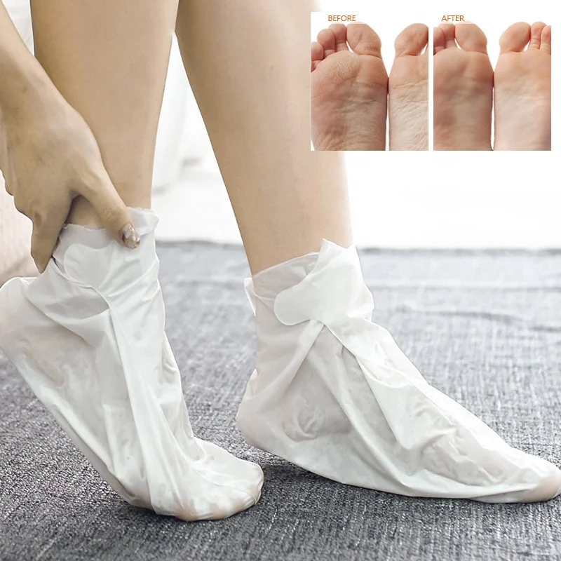 Маска для ног из Гуанчжоу оптовая продажа коллагеновая Отбеливающая увлажняющая маска козьего молока лучшая эффективная