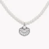 Perla CZ Concha Plata