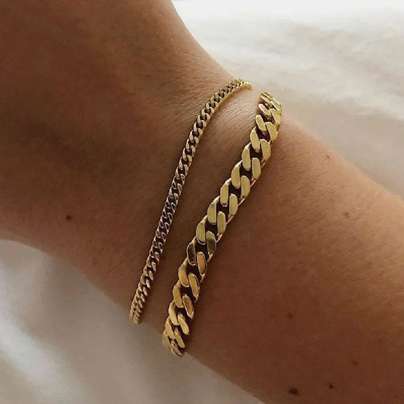 Bracciale Maglia Milano Placcato Oro 18k Charme | Ajsed Christmas - Foto 7
