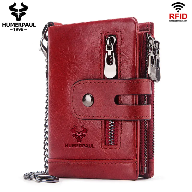 HUMERPAUL Leather Card Holder Wallet & Leather Keyring, Smart Wallet with  Coin Pocket, Automatic Trifold Pop Up Wallet for Men Women, RFID Blocking