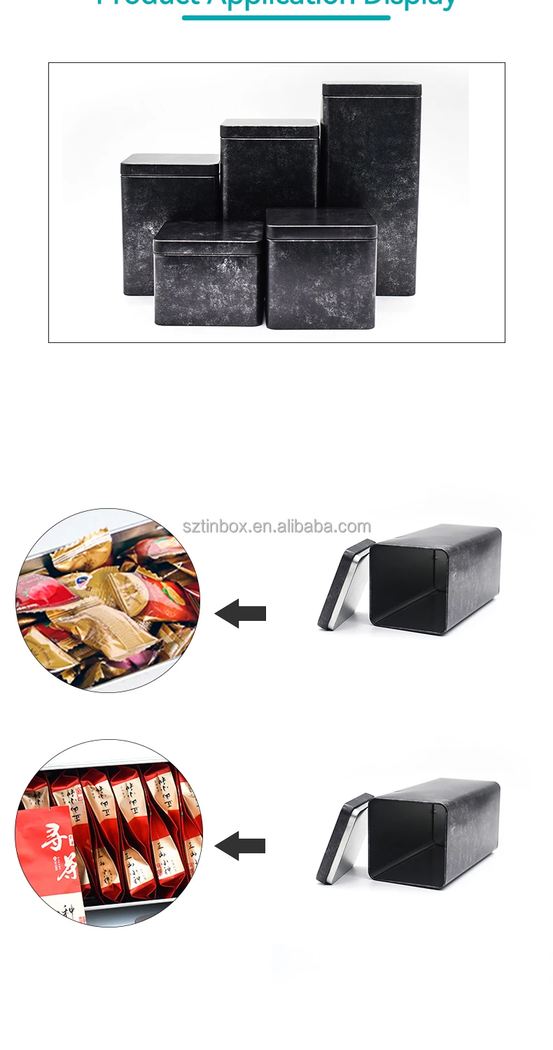 Factory Customize High Quality Large Volume Capacity Square Black Metal ...