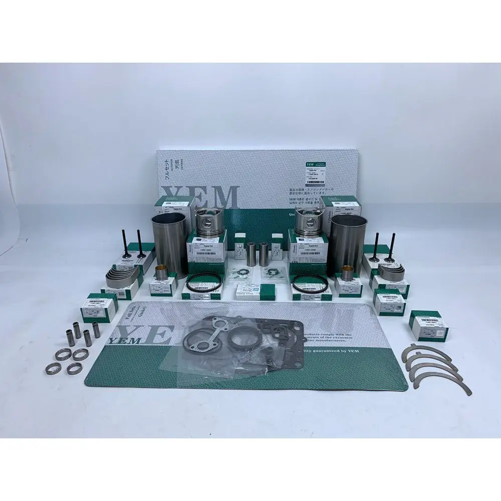 B6000 Engine Rebuilding Kit With Full Gasket Set Piston Rings Liner Bearing Valves for Bobcat Mower for Kubota Engine