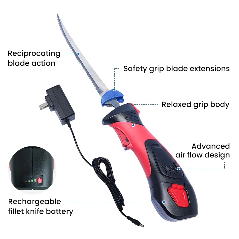 Electrica Fillet Knives Rechargeable Electric Li-ion Batteries