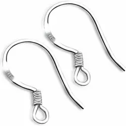 Pack Of 100 925 Silver Hooks Hypoallergenic Ear Wires DIY Earrings Jewelry