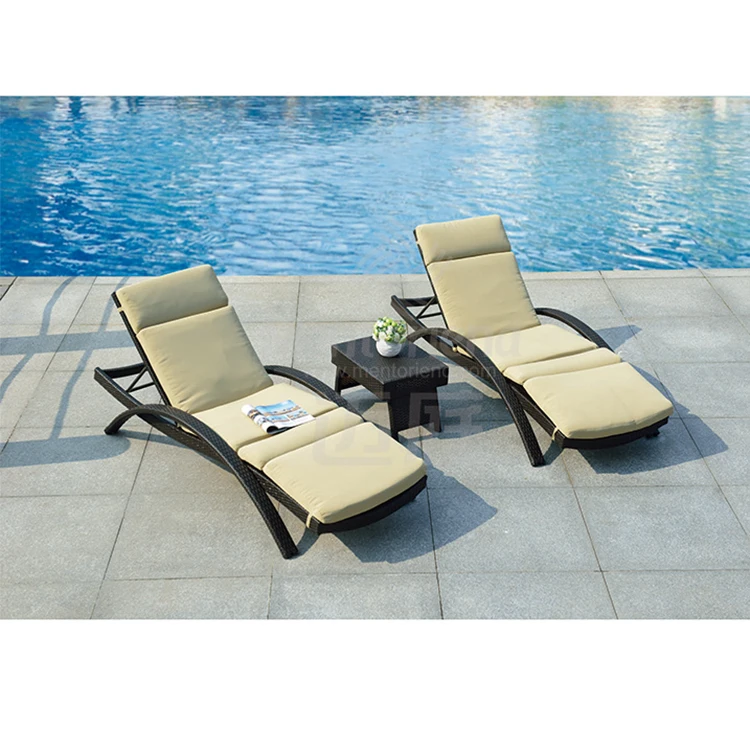 double sun lounger with table