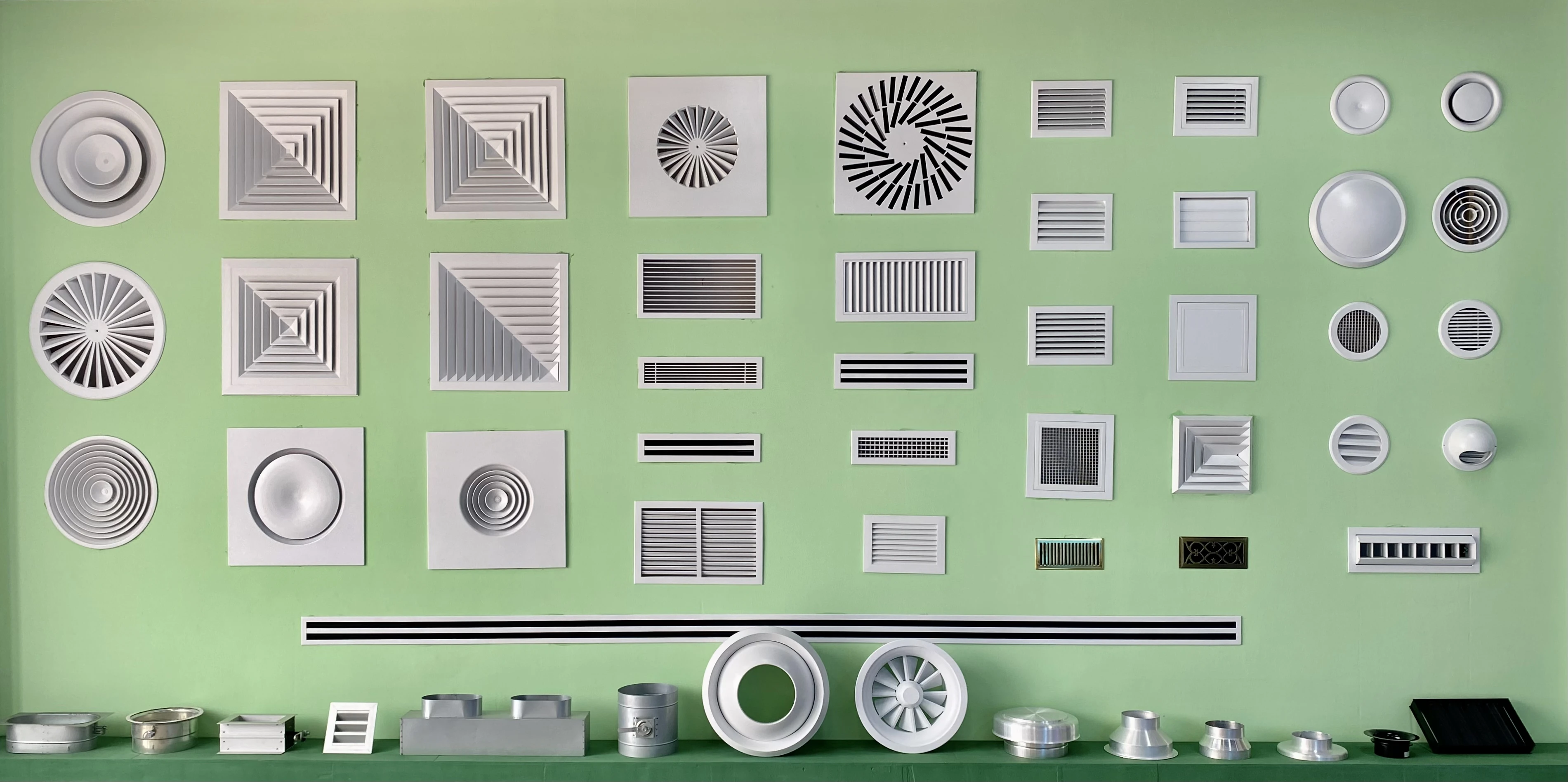 Hvac Systems Aluminium Hinged Linear Grille 0deg Blades Rem Core Bar