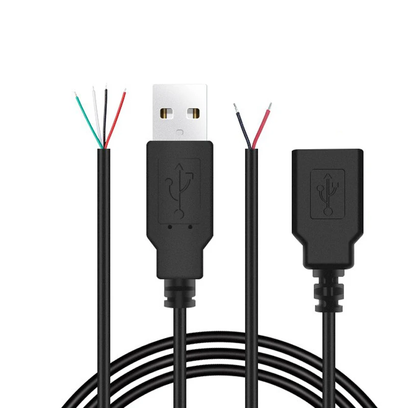 Kebaolong USB Male and Female Two-core Power Charging Four-core Data Cable