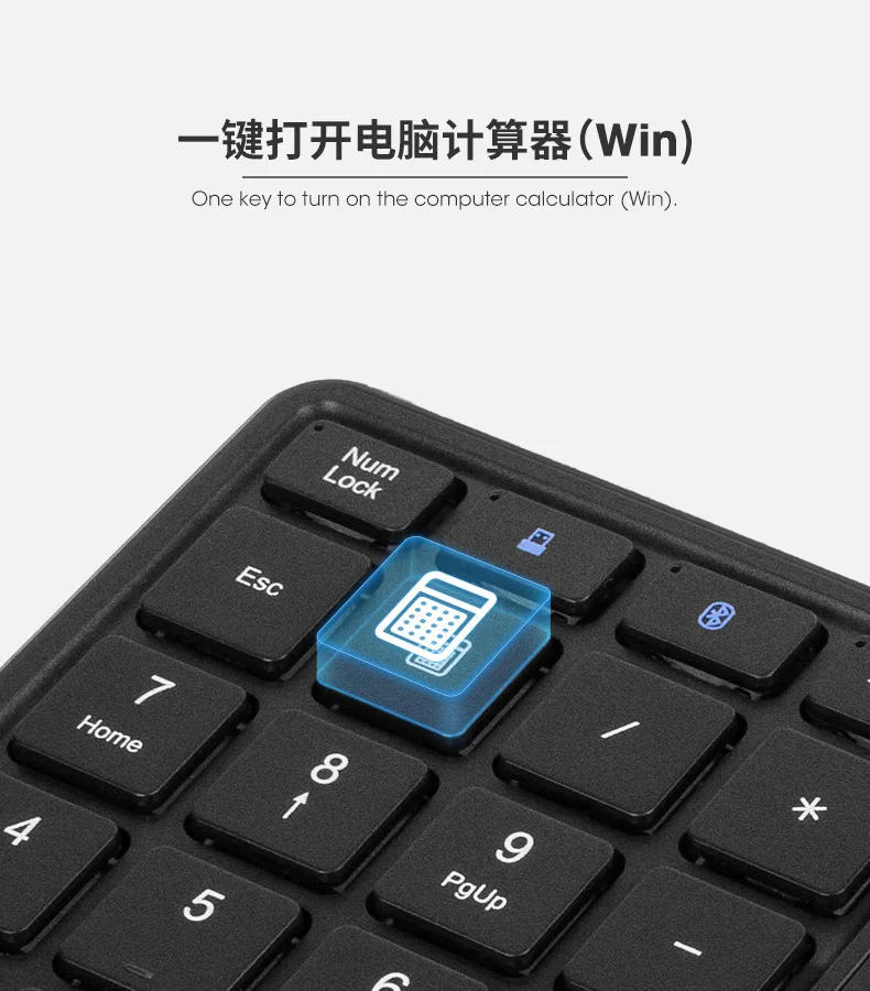 Pavé Numérique Bluetooth Jopwkuin - 22 Touches, Ultra Fin, Or Rose - Compatible Windows/Mac Pour Ordinateur Portable