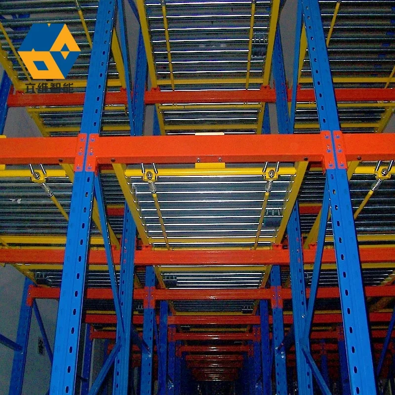 NOVA Schwerlast-Metall-Gravitations-Rollenfließregal, maßgeschneidertes Paletten-Fließlagersystem