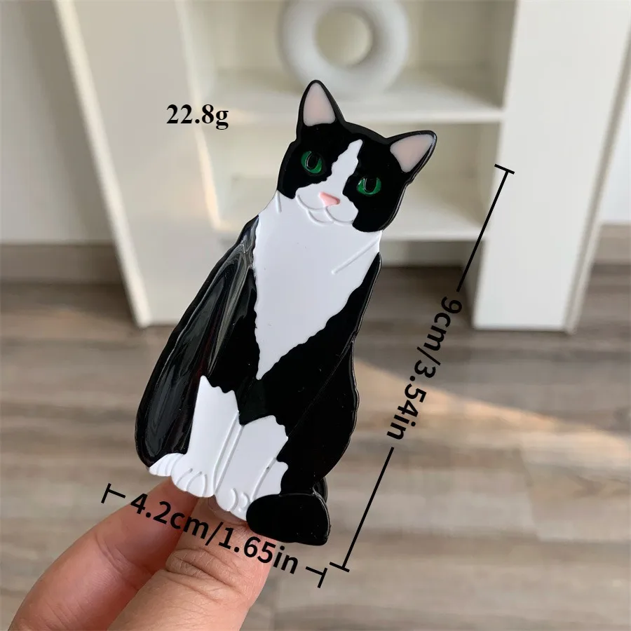 New Korean French Cute Cat Hair Claws Clips for Women Girl Cartoon Acetate Hair Clamp Shark Hairpins Ponytail Holder Jewelry