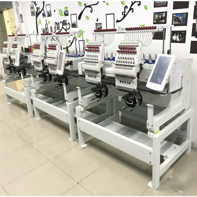 High Configuration 2 Head Flat Computerized Embroidery Machine For ...