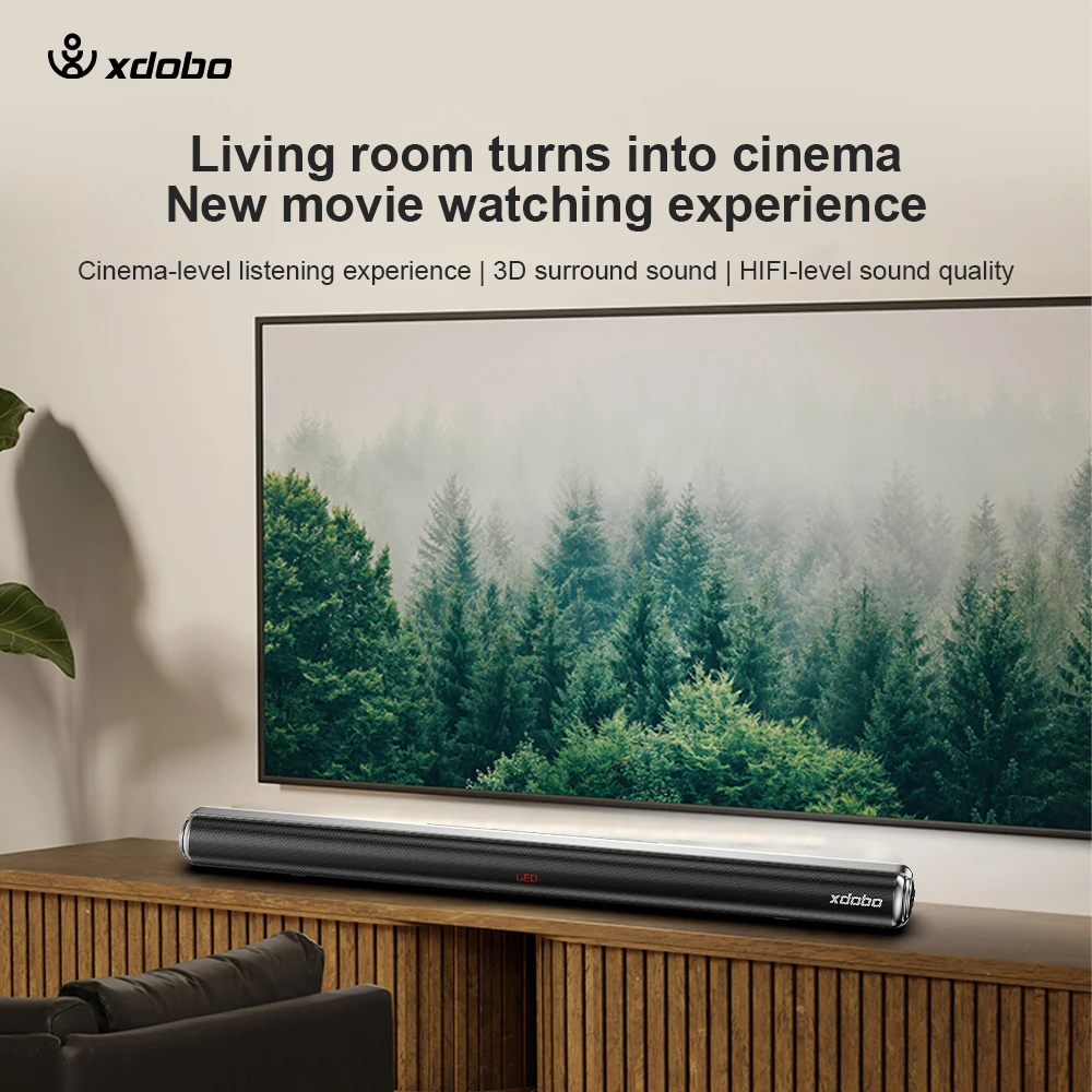 XDOBO Home 1978II Sound Bar for TV 3D Surround Sound Home Theater Audio System 80W Wireless TV Speaker Deep Bass Soundbar