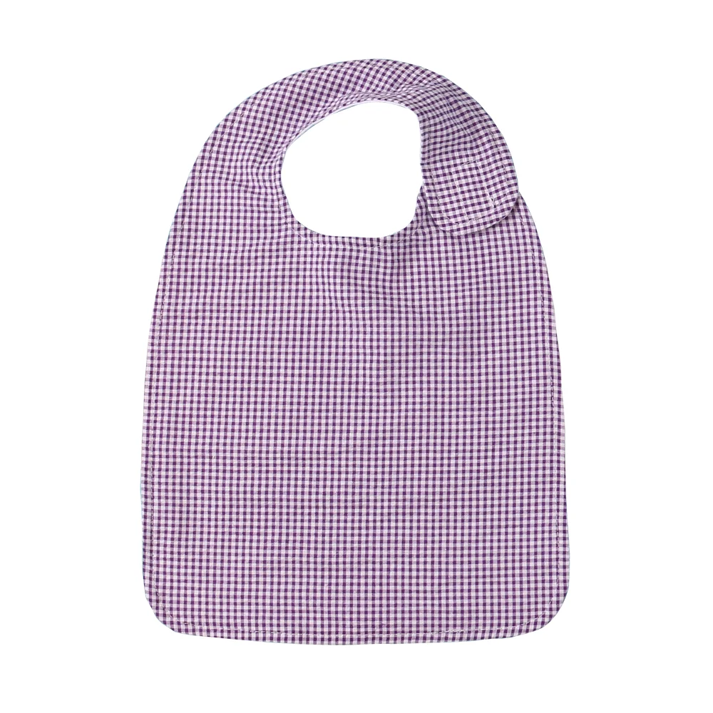 Wholesale Custom Baby Bib Boutique Organic Cotton Bib Seersucker Toddler Bib Necklace Newborn