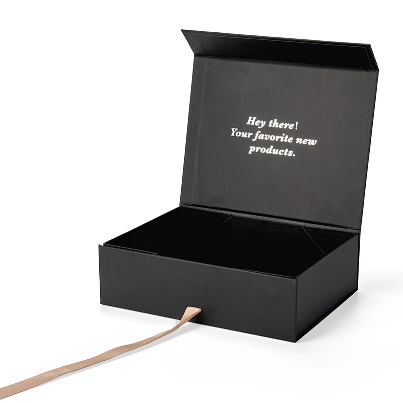 Бесплатный образец картонная Складная роскошная белая Магнитная Подарочная бумажная коробка с индивидуальным логотипом складные упаковочные коробки с лентой