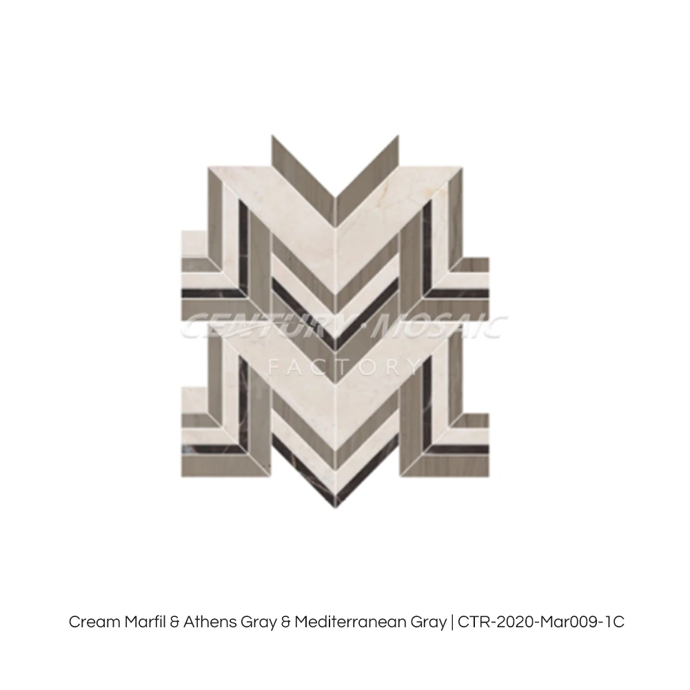 Lilac, Cream & Brown Kente Brocade with Chevron Arrow Motif and Gold Metallic Highlights