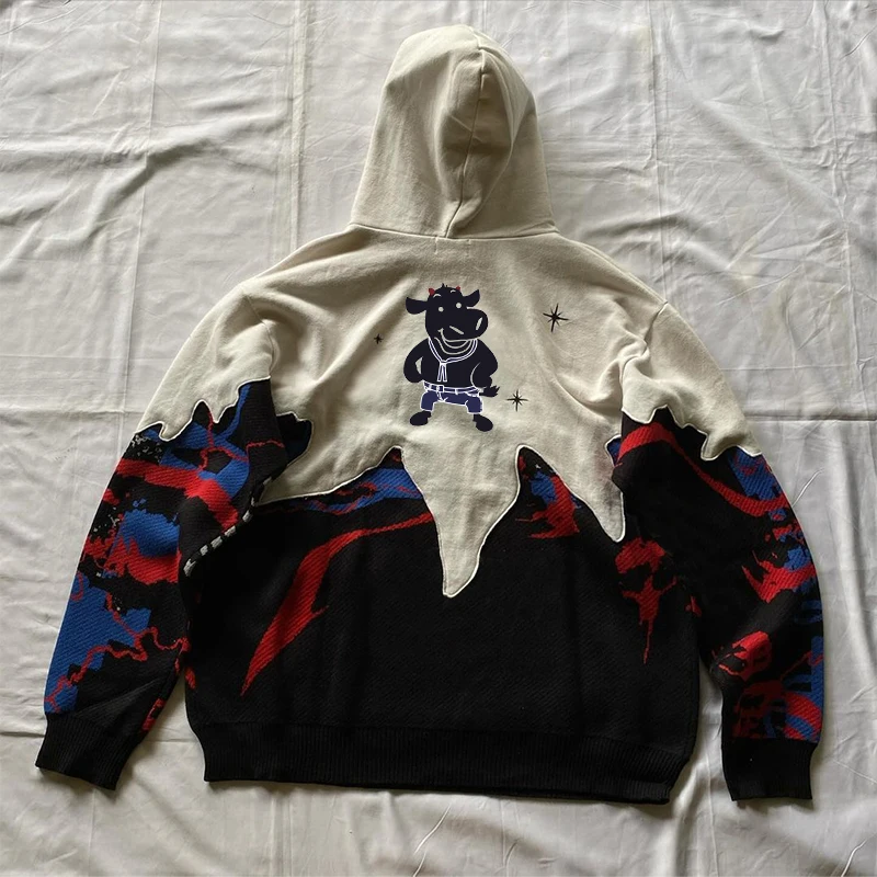 DiZNEW Fleece Halloween-themed printed hoodie with street hip hop design and custom hoodie factory