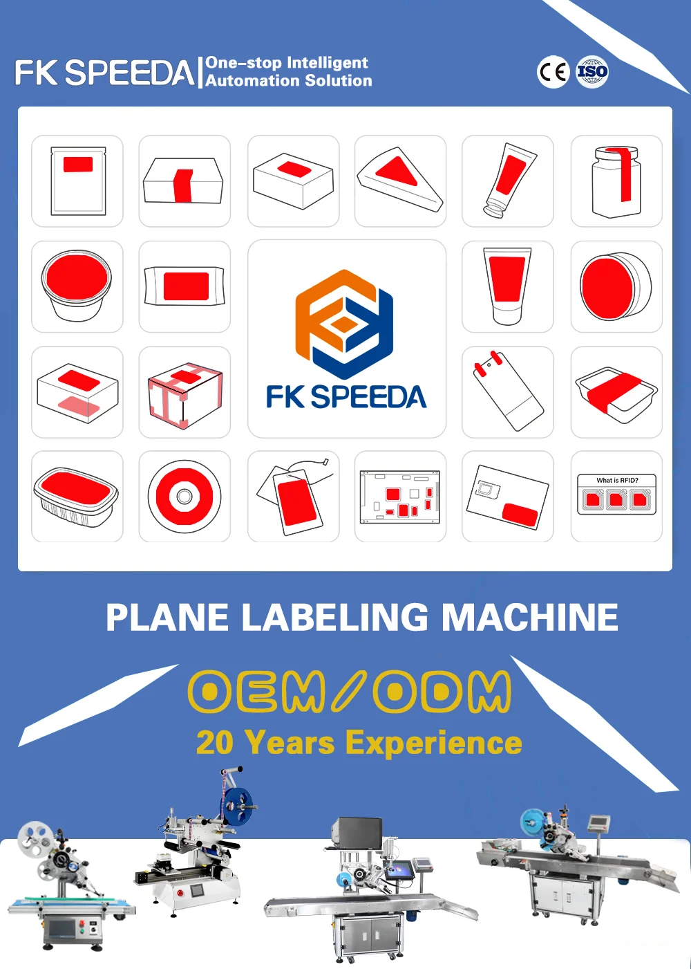 FK812 Automatic Label Machine for Coffee Bags Sticker Empty Paper Bag Plastic Bag Labeling Machine with Auto Feeder