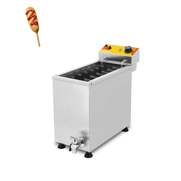 韓国のチーズホットドッグスティックオイルフライヤーモザレラ