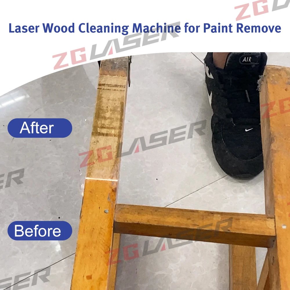 Laser Cleaning Machine Removal Paint on Wood! Not burning wood!!!