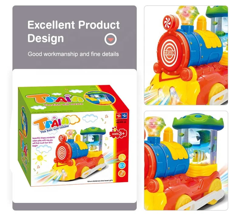 Electric Plastic Toy Train with Music and Light