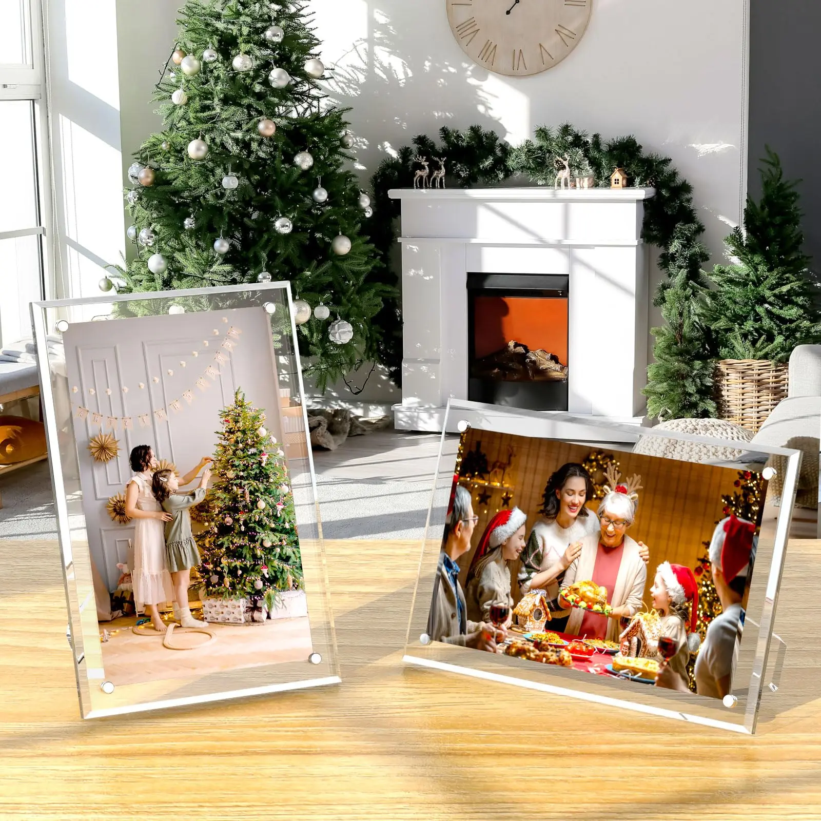 4x6 Acrylic Picture Frame with Stand Clear Acrylic Photo Frame with Magnets for Tabletop Display details