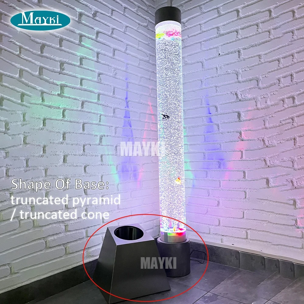 CALOVER Tubo A Bolle LED Sensoriale 4 Piedi Con Pesci Finti – Luce Da Acquario Per Autismo E Relax