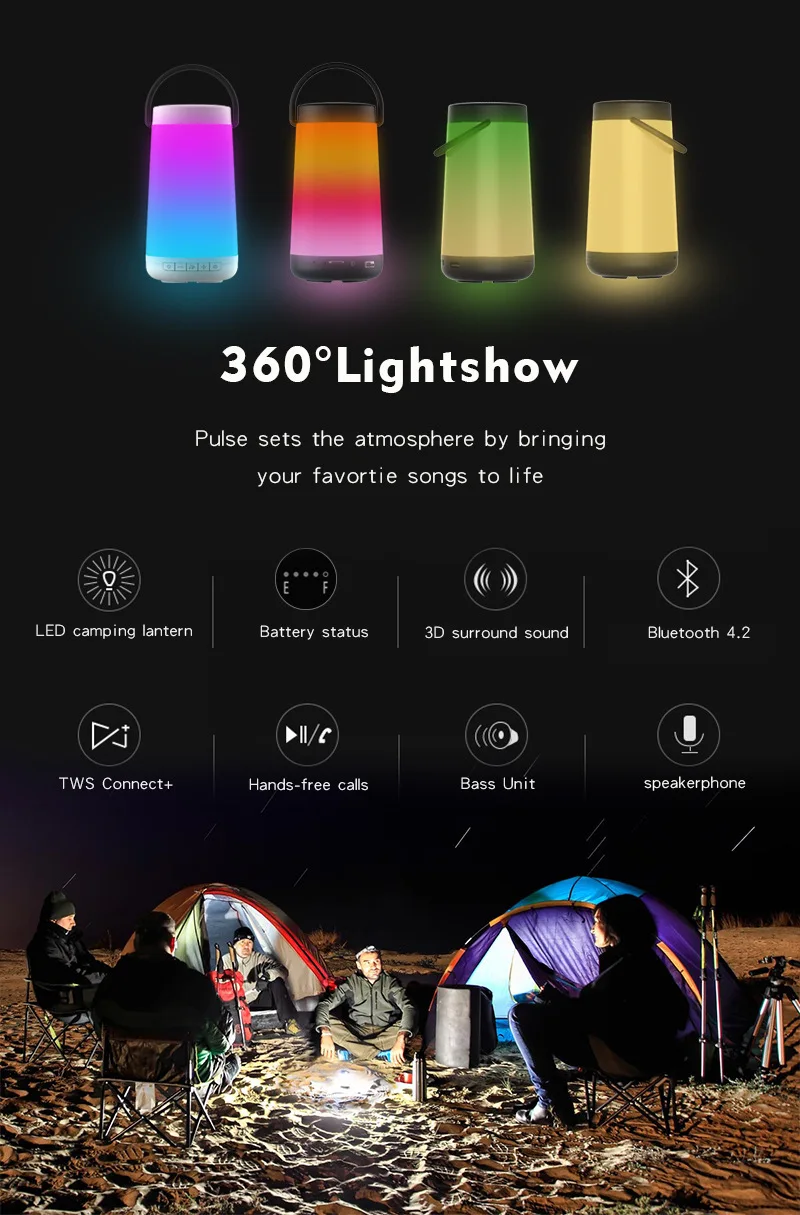 Handheld LED Color Lamp Bluetooth Speakers (R21)