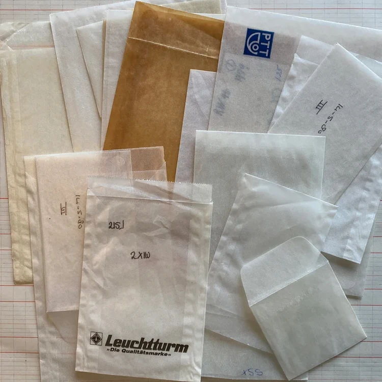 Oem Custom Print Logo Glassine Paper Garment Packaging Biodegradable Bags Fsc Certified 100