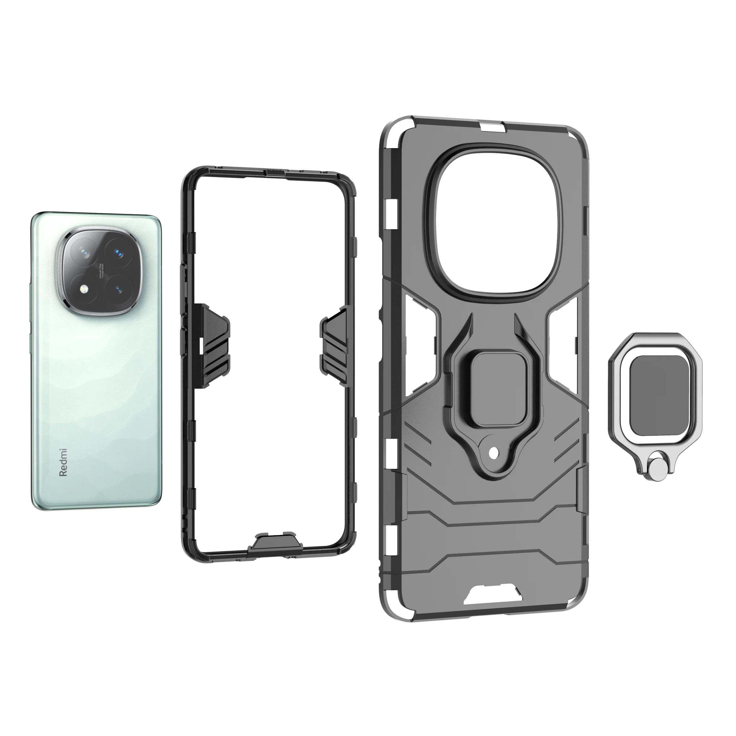 Per Xiaomi Redmi Note 12 pro + Plus Custodia Anti-urto Stand Telefono Fotocamera