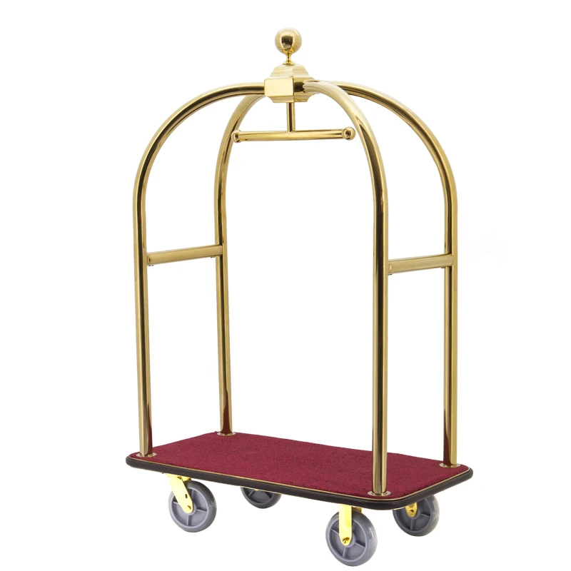 Simple Design Hotel Lobby Luggage Trolley Cart With Four Wheels - Buy ...