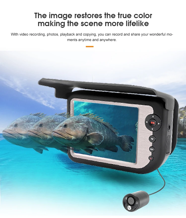Portable underwater video camera dvr fish finder for fishing boat