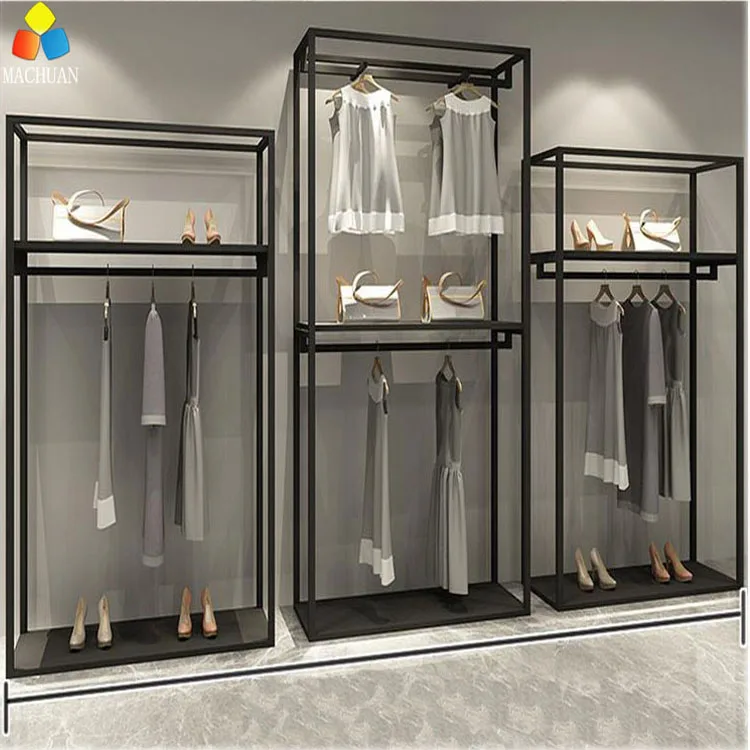 ZARA Fashion Metal Retail Wall Clothing Rack Stand for Promotions
