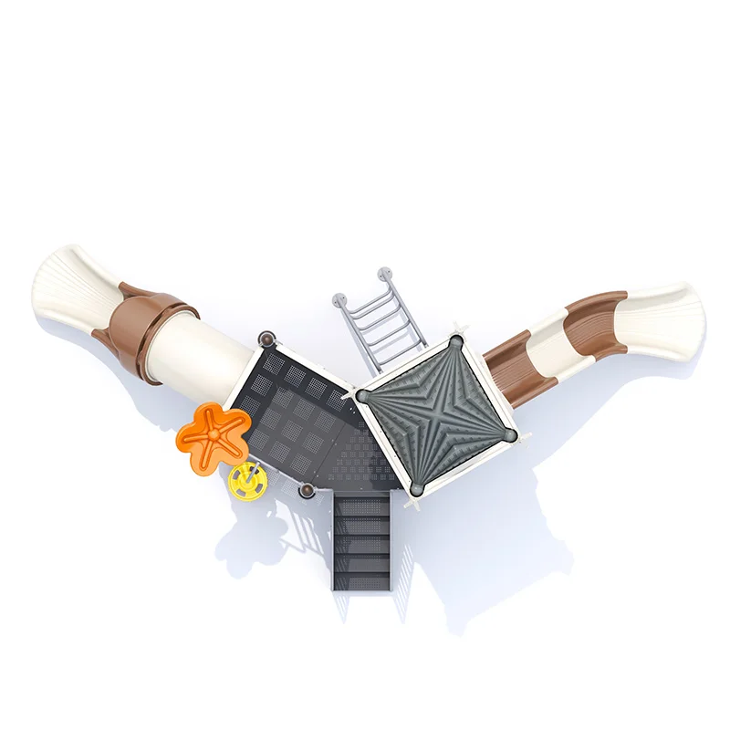 Feelkids ALITA-NC24007 Kids Outdoor Plastic Slide Eco-friendly Durable Amusement Equipment Multi-Play Cosmetic Playground supplier